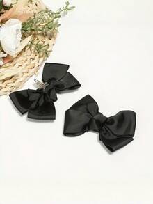 1 szt. Elegancki, minimalistyczny klips do butów w kształcie kokardy, modny dodatek do butów DIY, odpowiedni do wysokich obcasów, sandałów, balerinek i kapci damskich, spersonalizowany prezent dla przyjaciółek, może być również używany jako ozdoba broszki - Czarne - Zobacz 2