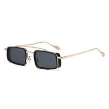 New Square Frame Glasses, Retro Thick Metal Rim Men's Fashion Glasses, Wholesale - Multicolor - View 12
