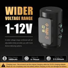 Ambition 1PC Shura-X Wireless Tattoo Machine 3.5/4.0mm Stroke 1-12V Voltage Battery 1800mAh Double Bearing Direct Drive Tattoo Pen - Gold - View 8