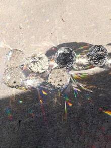 12件装水晶阳光捕捉器吊坠，家居装饰水晶吊坠窗户装饰挂件，家居装饰，房间装饰，室内窗户阳光捕捉器，带水晶珠和彩虹棱镜球吊坠，墙面装饰水晶阳光捕捉器窗户挂件，彩虹制造器光线捕捉器夏季装饰，家居装饰，房间装饰，情人节，复活节，婚礼装饰（不含绳子） - 無色 - 查看 6