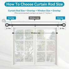 Black Curtain Rods For Windows 28 To 48 Inch, 5/8 Diameter Heavy Duty Metal Adjustable Small Drapery Rod With Bracket,Curtain Rods,Curtain Rods For Windows,Curtain Rods - Black - View 5