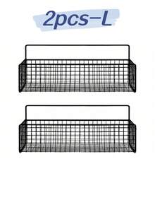 3pcs Wall Mounted Storage Rack, Adhesive No Drill Organizer Basket, Multi-Function Storage Basket, Suitable For Bathroom And Kitchen Organization, Great For Shampoo, Soap And Essentials - Multicolor - View 17