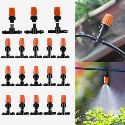 Agricultural Irrigation Adjustable Flow Atomizing Micro Spray Nozzle, Greenhouse Orchard Vegetable Irrigation Water-Saving Spray Nozzle, Garden Lawn Cooling And Dust Removal, Drip Irrigation Capillary Matching Atomizing Spray Nozzle Combination