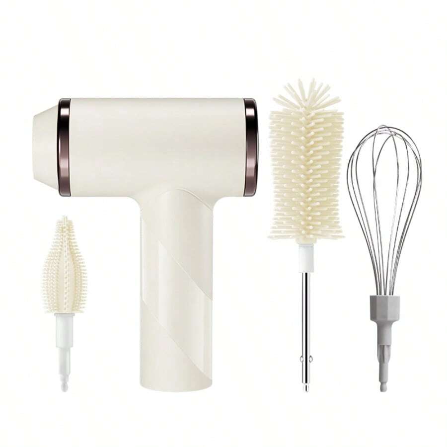 OBOVAY 1个家用手持式三速电动打蛋器，无线充电，小型自动可调齿轮打蛋器，800mAh - 彩色 - 查看 1