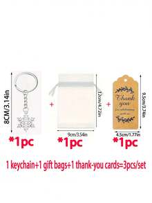 Bộ 3 móc khóa hình bông tuyết gồm 18/9 chiếc, thích hợp làm quà tặng cho tiệc mùa đông, tiệc sinh nhật, đám cưới, tiệc rửa tội, quà lưu niệm cho khách mời dự tiệc mùa đông, phụ kiện theo mùa. - A - Xem 9
