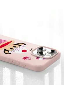 Paul Frank Officially Licensed Liquid Silicone Phone Case, Full Body Drop Protection With Camera Guard, Monkey & Cherry Cake Pattern, New Design Compatible With IPhone 13/14/15/16/17 Pro Max - Multicolor - View 3