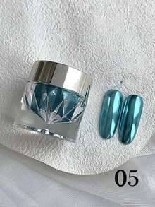 1/5/6/8/14/28 件装 24 色镜面彩虹粉，包含 4 个硅胶粉扑，金色、绿色、粉色、银色镜面粉套装，全息闪光金属电镀美甲用品，情人节美甲用品 - 彩色 - 查看 44