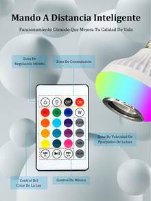 Foco inteligente Led Rgbw De Control Remoto - 4 piezas - Ver 11