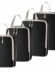 4件套旅行收纳整理套装 - 黑色 - 查看 2