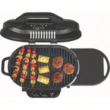 ZAQColeman RoadTrip 225 - Parrilla de propano portátil de pie parrilla de gas con botón de arranque patas y ruedas plegables mesa auxiliar y 11.000 BTU de potencia para camping portón trasero - Negro - - Ver 4