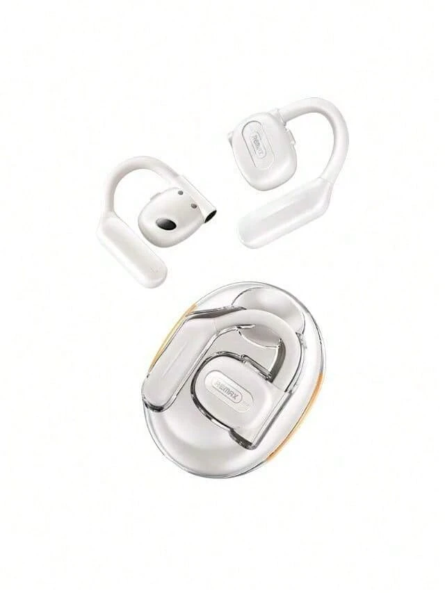 REMAX OpenBuds P5 PRO 掛耳式開放式藍牙耳機 骨傳導概念不入耳設計 全頻單元 藍牙 5.4 穩定傳輸 蘋果華為全相容 - 象玉白 - 查看 1