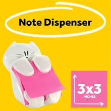YQQ 3M Post-it despachador de notas gato1234 - Blanco - Ver 3