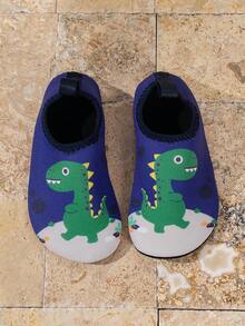 儿童/幼儿卡通印花速干沙滩/水鞋，新款软底训练水袜，夏季适用 - 寶藍色 - 查看 5