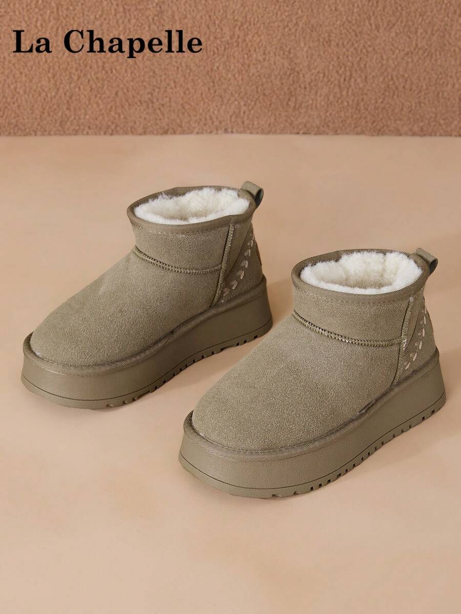 1 pereche La Chapelle Pantofi sport pentru femei cu talpă moale, pantofi sport cu toc jos și talpă plată, eleganți, cu talpă moale, potriviți pentru studenți, fotografii de absolvire, ghete din piele cu talpă joasă pentru femei - LA-1030 Kaki - Vizualizare 1