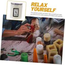 Vela Aromtica Decorativa De Lychee y T Candle Festival Decor Para Hogar y Ocasiones Especiales Diseo Estilizado y Artesanal Quema Limpia y Duradera - Blanco - Ver 2