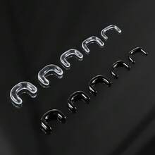 2 chiếc khuyên mũi hình móng ngựa chữ U bằng thủy tinh Pyrex cỡ 8G-16G, dụng cụ nong lỗ mũi, khuyên vách ngăn mũi, khuyên giữ lỗ xỏ, trang sức cơ thể trong suốt, vô hình, unisex. - 2103 - Xem 7