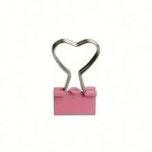 10/20pcs Pink Heart Shaped Metal Office File Folders, Foldable Design For Organizing And Convenient Office Supplies - Multicolor - View 7