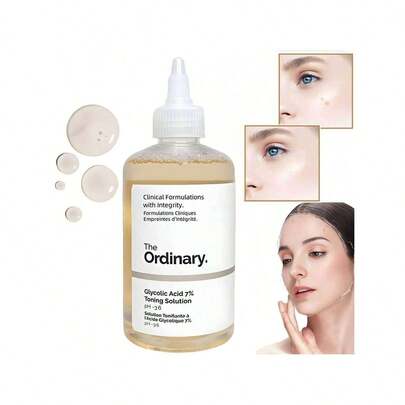 Tónico Exfoliante Acido Glicólico 7% The Ordinary 240ml-Hidratante, Control de Aceite, Reducción de Poros,Anti-envejecimiento,Reparación,lluminador,Calmante,Piel Suave y Radiante