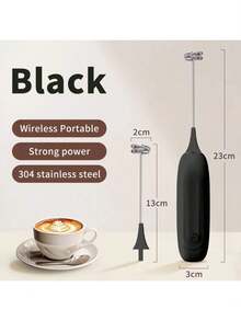 奶泡器，强力手持奶泡器，迷你奶泡器，咖啡搅拌器，不锈钢饮品搅拌器，适用于咖啡、拿铁、卡布奇诺、抹茶、热巧克力，便携式奶泡器，无线电动搅拌器，迷你咖啡机，学生用品，家用，手持奶泡器 - 彩色 - 查看 16