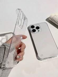 1pc Ultra-Thin Transparent Frameless Protective Case For IPhone 17 Air, 16, 15, 14, 13, 12, 11 Pro Max Plus - Clear - View 5