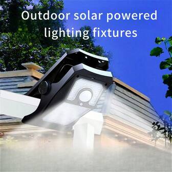 Solar Powered LED Light, Outdoor Clamp Motion Sensor Light, Solar Security Light, Outdoor Clamp Patio Light, Solar Waterproof Light, Solar Portable Clip Light, Solar Wall Light, 3 Modes 3 Color Temperatures, Solar Powered, Suitable For Outdoor Garden, Fence, Deck, Wall, Garage, Patio, Camping, Yard