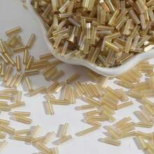 700颗玻璃管珠，14种颜色，2x7mm玻璃管珠，透明管状米珠，管状隔珠，适用于耳环、手链、项链和其他珠宝DIY工艺品。 - 2x7mm-700pcs - 查看 12