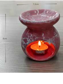 1个粉色裂纹釉陶瓷工艺香炉，圣诞节、新年、情人节礼物 - 粉色 - 查看 5