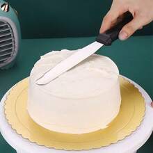 1/2 st vinklad glasyrskrapa, böjd förskjuten glasyrspatel, professionell glasyrskrapa med lätt plasthandtag, för tårtdekorering, bakning, kökstillbehör - Multifärgad - Visa 5