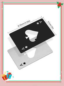 4件套不锈钢信用卡形黑桃A开瓶器，扑克牌式汽水开瓶器，开瓶器，黑桃A，啤酒开瓶器，酷炫开瓶器，啤酒开瓶器，卡片式开瓶器，啤酒开瓶器 - 彩色 - 查看 8