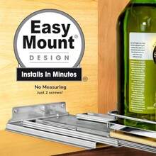 LYNK PROFESSIONAL® Élite™ Organizador de especias extraíble para gabinete - 8-1/4 pulgadas de ancho, garantía limitada de por vida, estante organizador de especias deslizante de madera y cromo(default) - Multicolor - Ver 5