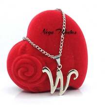 Colar de Letra Corrente com Pingente em Aço Inox Cordão Nome Inicial A B C D E F G H I J K L M todas