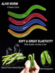 GOTURE 1set Bass Fishing Wacky Worm Tool Kit Senko Worms Wacky Rig Tool  Worm Hooks Drop Shot Hooks - Nhiều màu - Xem 2