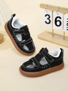 Toddler Boys/Girls Closed Toe Sandals, Infant Soft Bottom Anti-Slip Anti-Kick Functional Sandals - Black - View 7