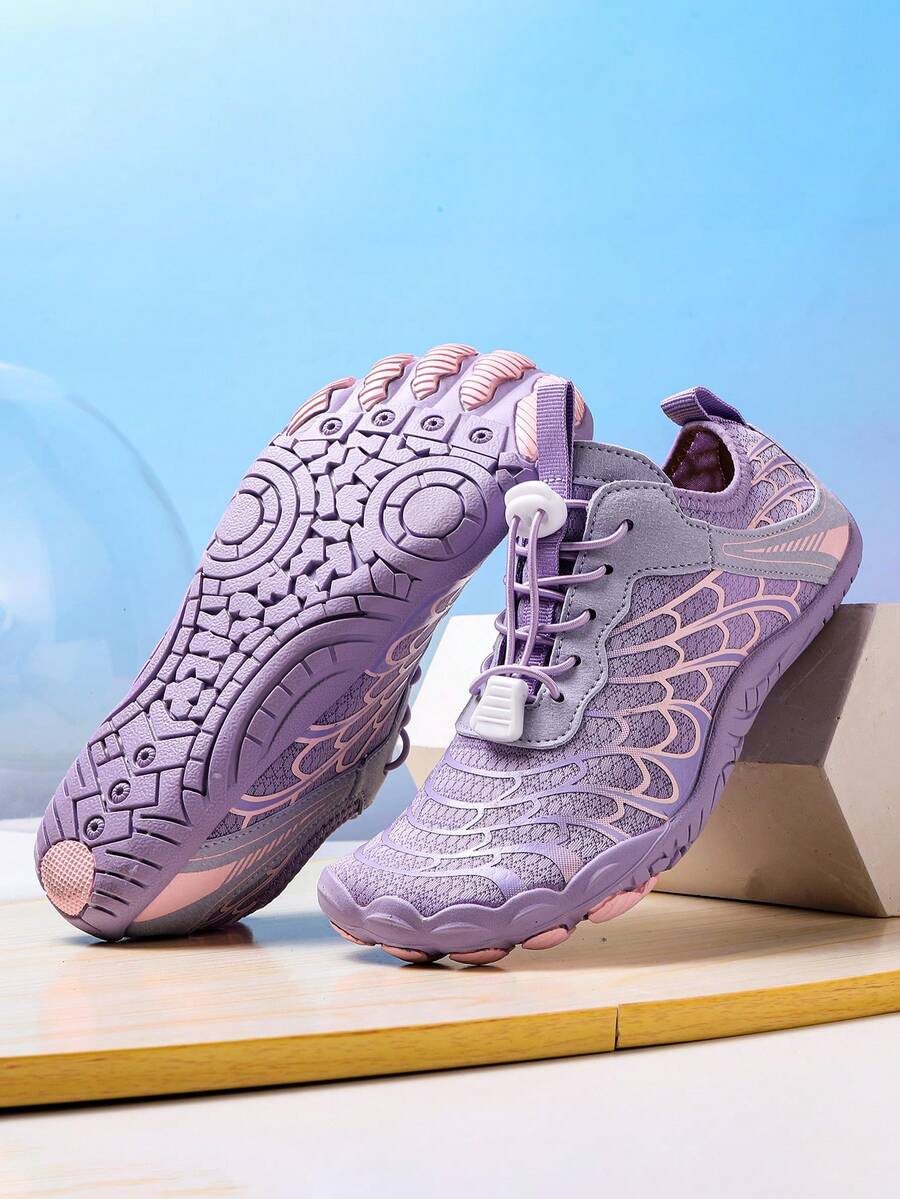 1双女士夏季新款沙滩涉水鞋水上运动速干赤脚水鞋，适合海滩度假、露营、派对、游泳、冲浪、漂流、健身、瑜伽、健身房锻炼