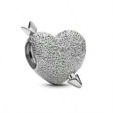 1件时尚闪亮心形皇冠、星形蝴蝶结、十字架吊坠、高跟鞋、吊坠装饰珠子，女士手链手镯DIY珠宝制作及日常穿搭搭配饰品，适合女孩佩戴 - 銀色 - 查看 11