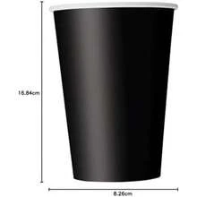 Unique Party 31857 Vasos de papel, Color ,(Negro 10 unidades) - Multicolor - Ver 4