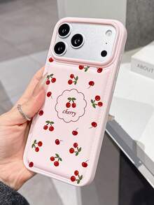 1个云朵樱花图案防摔荔枝纹理手机壳，兼容 17/17 Pro/17 Origin Max/16/16 Pro/16 Pro Max/15/13/15 Pro Max/13 Pro Max/14/14 Pro Max - 彩色 - 查看 5