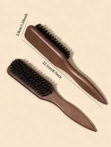 Unisex Wooden Bristle Brush, Straight Hair Brush, Men's Beard Brush, Comb, Bangs Brush, Edge Brush, Volumizing Brush, Anti-Static Brush, Scalp Styling Tool, Multi-Functional Cleaning Styling Brush, Home Hair Care Beauty Brush, Bristle Brush, Men's Beard Styling Brush, Pomade Styling Brush, Beard Grooming And Hair Styling Cleaner