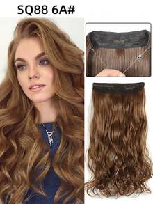 万圣节主题深棕色至栗棕色隐形透明Remy鱼线接发 - 彩色 - 查看 6