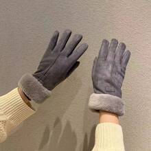 Gants de cyclisme - doublure en polaire grise - Voir 1
