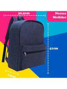 KIT MATERIAL ESCOLAR COMPLETO MOCHILA MENINO ENSINO FUNDAMENTAL MÉDIO FACULDADE ESCOLA ESTOJO CADERNO MASCULINO AZUL papelaria - Multicolorido - Visão 8
