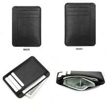 Portfel damski z PU z zapinaną na zamek portmonetką, mini kieszonką na klucze, uchwytem na karty z wieloma przegródkami, etui na karty kredytowe, 1 kieszenią na zamek z 5 przegródkami na karty, portfelem na karty o szerszym designie - Wielokolorowe - Zobacz 4