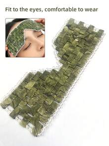 INYUSUN 1pc Jade Eye Mask, Cooling Jade Eye Patch Massager, Jade Eye Patch, Eye Massager, Portable & Practical Relaxation & Sleep Aid Eye Massager, Facial Care Eye Mask, For Use During Sleep - Army Green - View 4