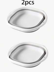 2pcs Multi-Functional Foldable Silicone Basin, Foot Spa Tool Basin, Foot Soaking Basin, Foot Care Foldable Basin - Multicolor - View 7