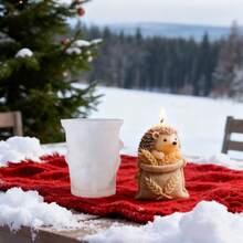 1 buc arici în formă de ceară matriță pentru lumânare parfumată DIY, decoratiuni pentru casă ipsos difuzor matriță, atmosferă îmbunătățind pisică neagră parfumată lumânare matriță silicon, DIY veveriță și con de pin parfumată lumânare ipsos parfum piatră decor matriță silicon