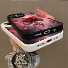 High-Quality Macaron Acrylic Magnetic Phone Case,Mystical Rose With Angelic Wings - A Dreamy Fantasy Artwork Magnetic Charging Phonecase Handy Case, Handy Cover For IPhone 11 12 13 14 15 16 17 17 Air 17 Pro 17 Pro Max Shock Resistant Protective Case OOFJ - Hồng - Xem 12