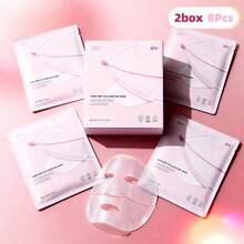 2-Box Salmon PDRN Pink Collagen Gel Mask | Color-Changing Gel, Overnight Face Mask For Glass Skin - Moisturizing, Firming, Elasticity Boost & Fine Lines Reduction | Low-Molecular Collagen, Pore Minimizing | Cooling Effect, Dermatologically Tested | Korean Skincare, 28g, 4ea Per Box, 8 Pieces - 2盒/8個 - 查看 1