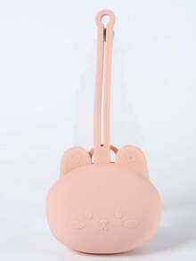 Personalized Pacifier Box With Name And Pattern, Silicone Small Pouch, Keychain, Baby Stroller Pendant, Customized Gifts With Name And Pattern (Lion, Rabbit Style)