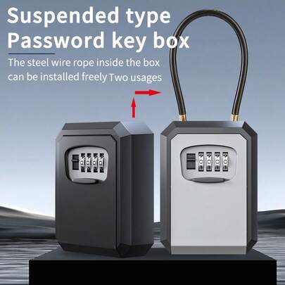 King of Cars Wall Mounted Password Safe Box, Lightweight Hanging Safe For Storing Important Items Jewelry Valuables, Key Lock Box At Entrance