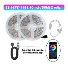 柔性智能LED灯带，APP控制，USB供电，多种尺寸可选。是室内照明和装饰的理想之选。